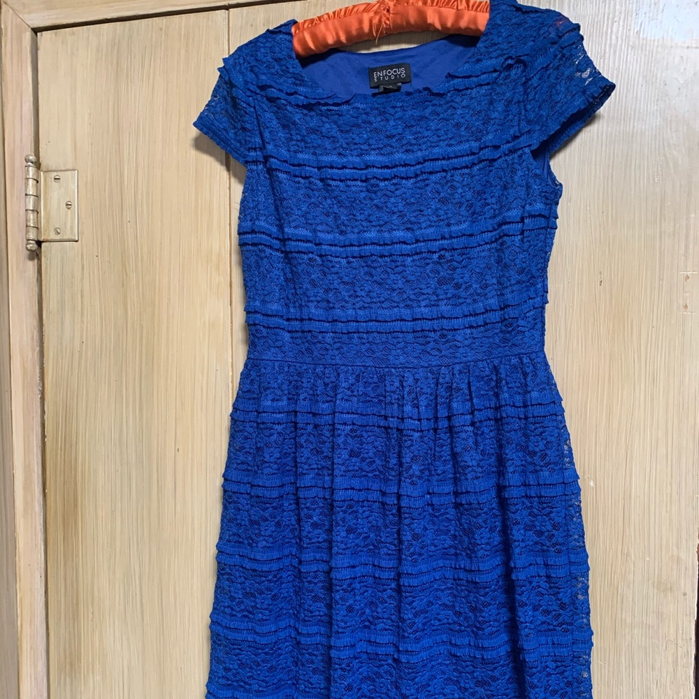 Blue lace dress